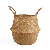Natural seagrass basket with no additional colour.
